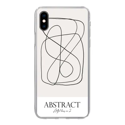 Produktbild von MuchoWow® Handyhülle Schutzhülle Hülle für iPhone Xs Kunst - Linienkunst - Abstrakt Silikon Softcase Handy Hülle - Handytasche