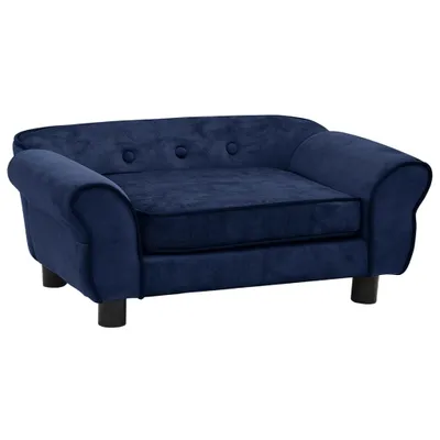 Produktbild von vidaXL Hundesofa Blau 72x45x30 cm Plüsch