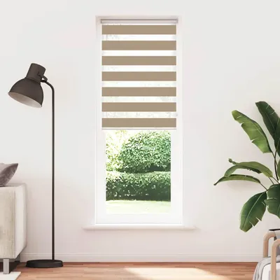 Productafbeelding van vidaXL Dubbele rolgordijn, zandbruin, 85x230 cm, stofbreedte 80,9 cm, polyester
