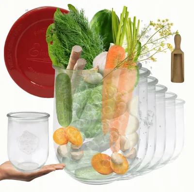 Image de Bocaux Weck TULIP 1062ml avec couvercle silicone et mesurette
