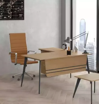 Image de Bureau Meubles en bois Bureau d'angle Designer Bureau Aménagement de table