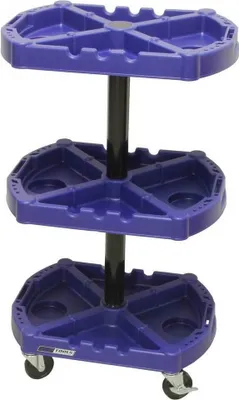 Produktbild von Werkstatttrolley 3 Ebenen Regal 87cm Werkzeug Trolley Werkstattsitz Hocker