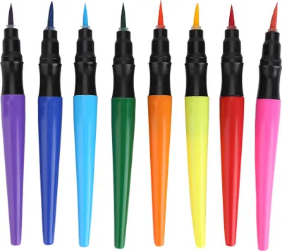 Image de 8Pcs Body Painting Brush Pen Set Artistic Watercolour Drawing Pen