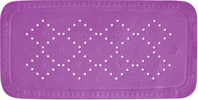 Produktbild von Spirella Duschmatte Badematte Badewannenmatte Badewanneneinlage antibakteriell rutschfest mit Saugnäpfen - Alaska Lila - ca. 36 x 71 cm