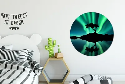 Produktbild von MuchoWow® - Mauerkreis - Wandbilder - Runde Bild - Bild aus Aluminium - Schlafzimmer - Wohnzimmerdekoration - Wand Dekoration