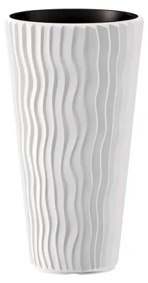 Produktbild von ZANVIC Blumentopf Sandy Slim 400, Weiß, 39 cm
