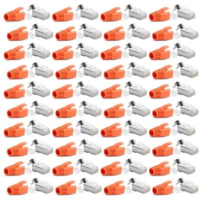 Produktbild von 40x Netzwerkstecker CAT 7 6A RJ45 LAN Netzwerk Crimp Stecker vergoldete Kontakte
