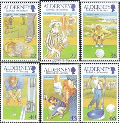 Produktbild von Briefmarken GB - Alderney 2001 Mi 173-178 (kompl.Ausg.) postfrisch Golf