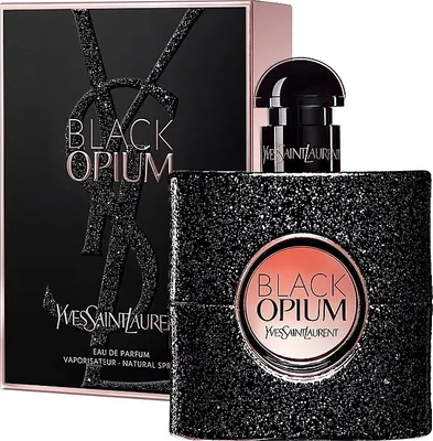 A product shot of a perfume bottle and its packaging.