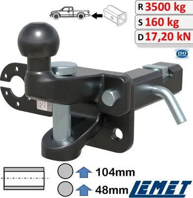 Produktbild von Einschub 2-Zoll Anhängerkupplung ALKO US-Adapter für Toyota Land Cruiser I 80-89