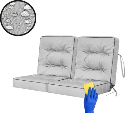 Zdjęcie produktu dla HOBBYGARDEN Poduszka do bujania Venus Poduszka na ławkę Poduszka ogrodowa Poduszki do bujania Poduszki na ławkę Poduszki Hollywood Swing Ławka Popiół 100 cm