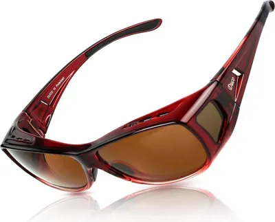 Zdjęcie produktu dla Okulary przeciwsłoneczne z polaryzacją Ochrona UV400 czerwone/brązowe okulary przeciwsłoneczne M