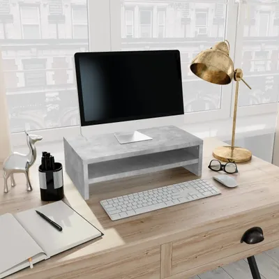 Produktbild von Monitorständer Betongrau 42x24x13 cm Holzwerkstoff , TV-Schränke Design 2024