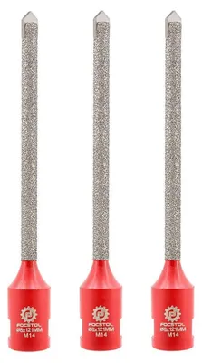 Produktbild von Diamant Mörtel Hakenbohrer 3 Stück 8mm x 168mm für Mörtelentfernung und Fugenhobeln