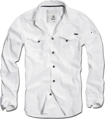 Produktbild von Brandit Slim Fit Langarm-Shirt Größe XL Farbe Weiß