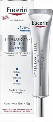 Productafbeelding van Eucerin Hyaluron-Filler, oogcrème, voor vrouwen, geschikt voor elk huidtype, anti-aging, anti-rimpel, tube, ingrediënten: Aqua, Glycerin, Butylene Glycol Dicaprylate-Dicaprate, Diethylamino Hydroxybenzoyl Hexyl Benzoate,...