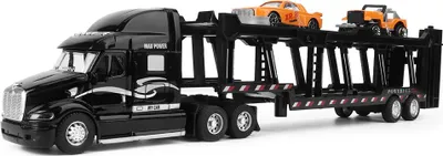 Obrázek produktu pro 1:48 35CM model náklaďáku ze slitiny simulace světelného zvukového efektu vozidla hračka s 2 kusy auta