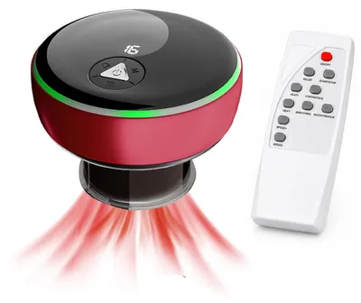 Produktbild von Intelligentes Vakuum Massagegerät mit Wärmefunktion, elektrisches Schröpfgerät mit 16 Stufen für Saugkraft und Temperatur, Rotlicht Massagegerät für Körpermassage