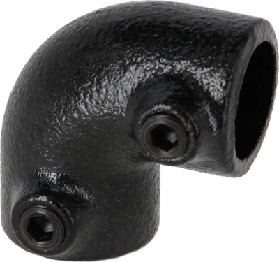 Produktbild von Rohrverbinder Kniestück schwarz 1/2" (21,3 mm), 90° AVERDE