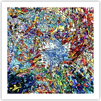 Produktbild von Poster - Poster ohne Rahmen - Abstraktion modern - 60x60 cm - Wand Bild - Wanddeko - Wandbilder - Kunstposter - Wandposter - Bilder - Kunstdruck - Wanddekoration - Wandbild - P2XAC60x60-4045