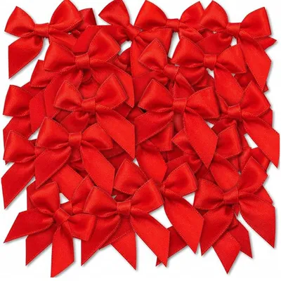 Productafbeelding van Satinslingers - 100 stuks - Voor decoratie - Rood - 7 cm