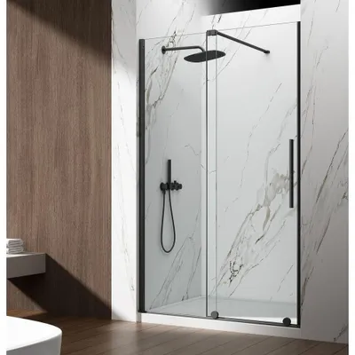 Productafbeelding van SPIRIT Zwarte douchedeur, 1100 mm, helder glas