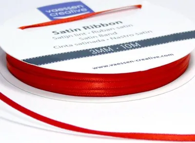 Immagine prodotto di Vaessen Creative | Satinband 3mmx10m Mohn Rot