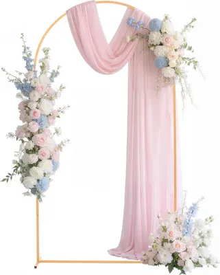 Produktbild von VEVOR Hochzeitsbogen, 2,2 x 1,2 m, Hintergrund Ständer, 1 Set goldfarbener Metallbogen, Traubogen, Ballonbogen für Hochzeiten, Geburtstagsfeiern, Abschlussfeiern, Feiertage & Zeremoniendekoration