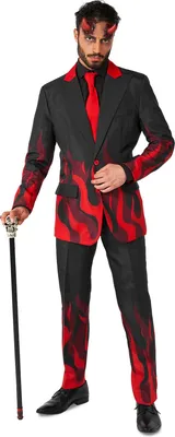 Produktbild von Teufel Kostüm Dämon Anzug - für Karneval Halloween Größe: S