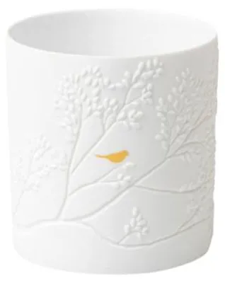 Produktbild von Räder Design Teelichthalter Porzellangeschichten Goldvogel Weiß (7cm)