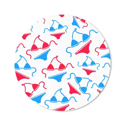 Produktbild von MuchoWow® Mauspad Mousepad Bikini - Strand - Schnittmuster 30x30 cm - Mousepads - Maus Mat - Pad - Mausunterlage - Tischunterlage - Schreibtischmatten