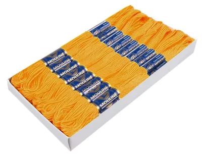 24 Docken Stickgarn / Sticktwist 100% Baumwolle Stickerei 1272 orange