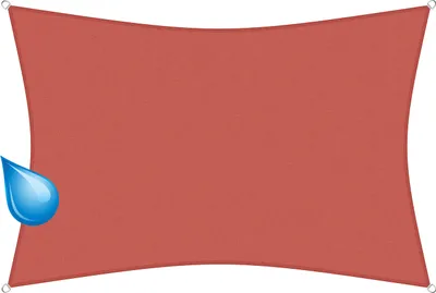 Produktbild von sunprotect 83258 wasserabweisend Sonnensegel Hydro, 3,5 x 4,5 m, Rechteck, wasserabweisend, rost-rot