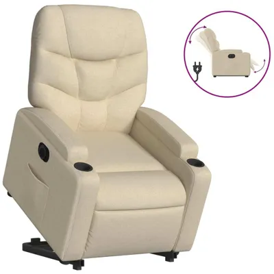 Produktbild von vidaXL Relaxsessel mit Aufstehhilfe Elektrisch Creme Stoff