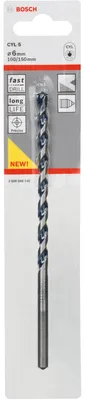 Zdjęcie produktu dla Bosch CYL-5, Wiertarka, 6 mm, 150 mm, Sztuczny kamień, Beton, Wapień, Kamień, Kamień naturalny, 10 cm, Trzpień cylindryczny