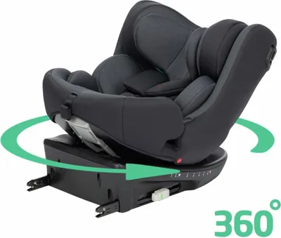 Obrázek produktu pro Bebeconfort EvolveFix i-Size, autosedačka otočná o 360 stupňů, 0-12 let, 40-150 cm, otočná, 9 poloh opěrky hlavy, 5 poloh naklápění, tónovaná černá