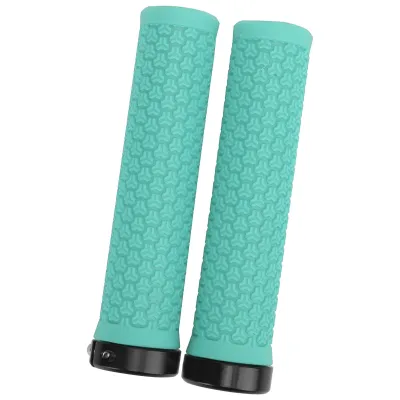 Image de Poignées de vélo, Poignées de guidon, Poignées à verrouillage unique, Poignées antidérapantes pour vélo, Poignées en caoutchouc pour vélo, Poignées absorbant les chocs sur le guidon
