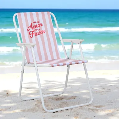Image de Chaise Pliante - HOME DECO FACTORY - Dolce Vita - Extérieur - Rose