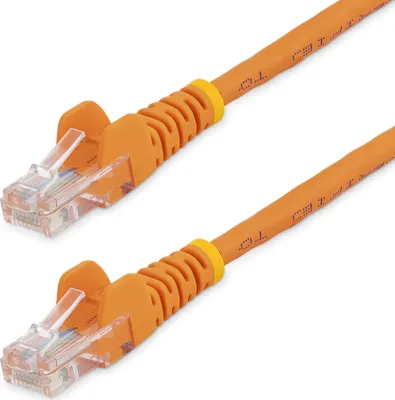 Produktbild von StarTech.com 10m Cat5e Ethernet Netzwerkkabel Snagless mit RJ45 - Orange, 10 m, Cat5e, U/UTP (UTP), RJ-45, RJ-45, Orange