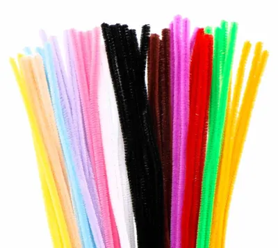 Pfeifenreiniger Chenille Mix, 6 mm x 30 cm, 50 Stück, bunt