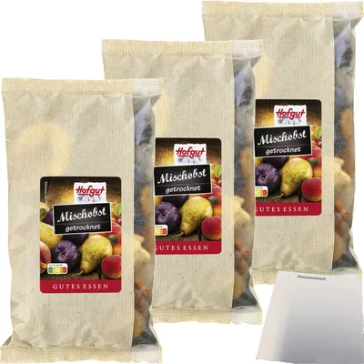 Produktbild von Hofgut Mischobst 3er Pack (3x250g Packung) + usy Block