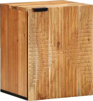 Image de vidaXL Armoire pour lavabo avec porte en bois massif d'acacia 38 x 33,5 x 48 cm