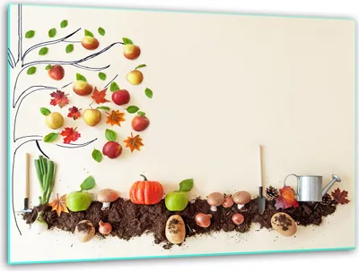 Produktbild von Glas Herdabdeckplatten Schneidebrett Universal 40x30cm Gemüse