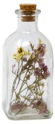 Produktbild von Dekorative Trockenblumen im Mini Flasche Flieder 11 x 5 x 5 cm