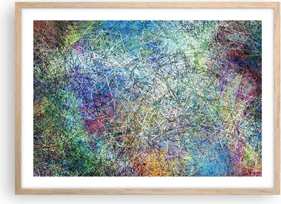 Produktbild von Gerahmtes Poster - Rahmen in heller Eiche - Abstraktion modern - 70x50 cm - Wand Bild - Wanddeko - Wandbilder - Wandposter - Bilderrahmen - Bilder - Kunstdruck - Wandbild - P2NAA70x50-3668