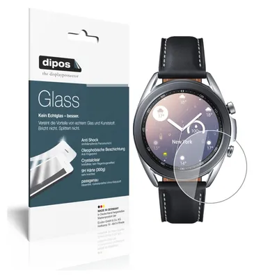 Produktbild von 1x Schutzfolie für Samsung Galaxy Watch 3 (45mm) - Anti-Shock 9H Folie dipos Glass Kunststoffglas