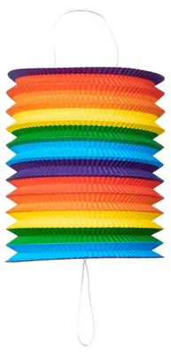 Produktbild von Globos Papierlaterne Regenbogen, 16cm