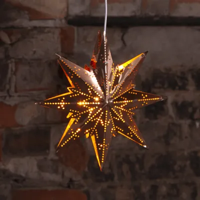 Zdjęcie produktu dla Star Trading Metal Star Mini, Lekka ozdoba, Miedziany, IP20, 1 szt., E14, 25 W