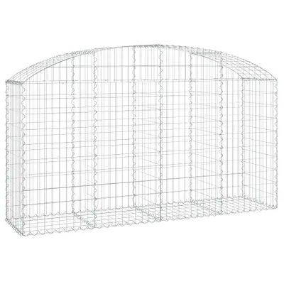 Produktbild von vidaXL Gabione mit Hochbogen 200x50x100/120 cm Verzinktes Eisen