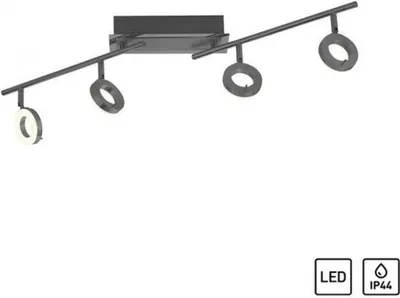 Zdjęcie produktu dla Oprawa sufitowa LED PAUL NEUHAUS SILENA 4x LED IP44 antracytowa obrotowa 3000K